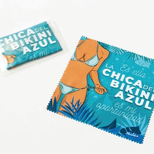 Paño de microfibra personalizado con estuche de vinyl