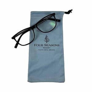 Estuche suave de microfibra para lentes personalizado con logo