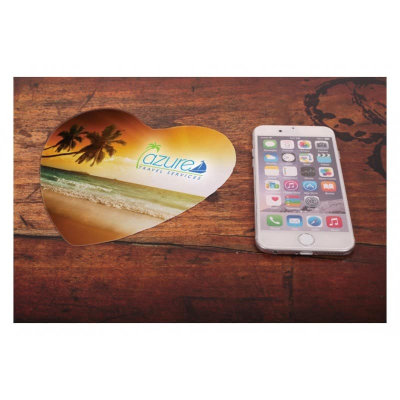 Microfibra de corazón personalizada y smartphone